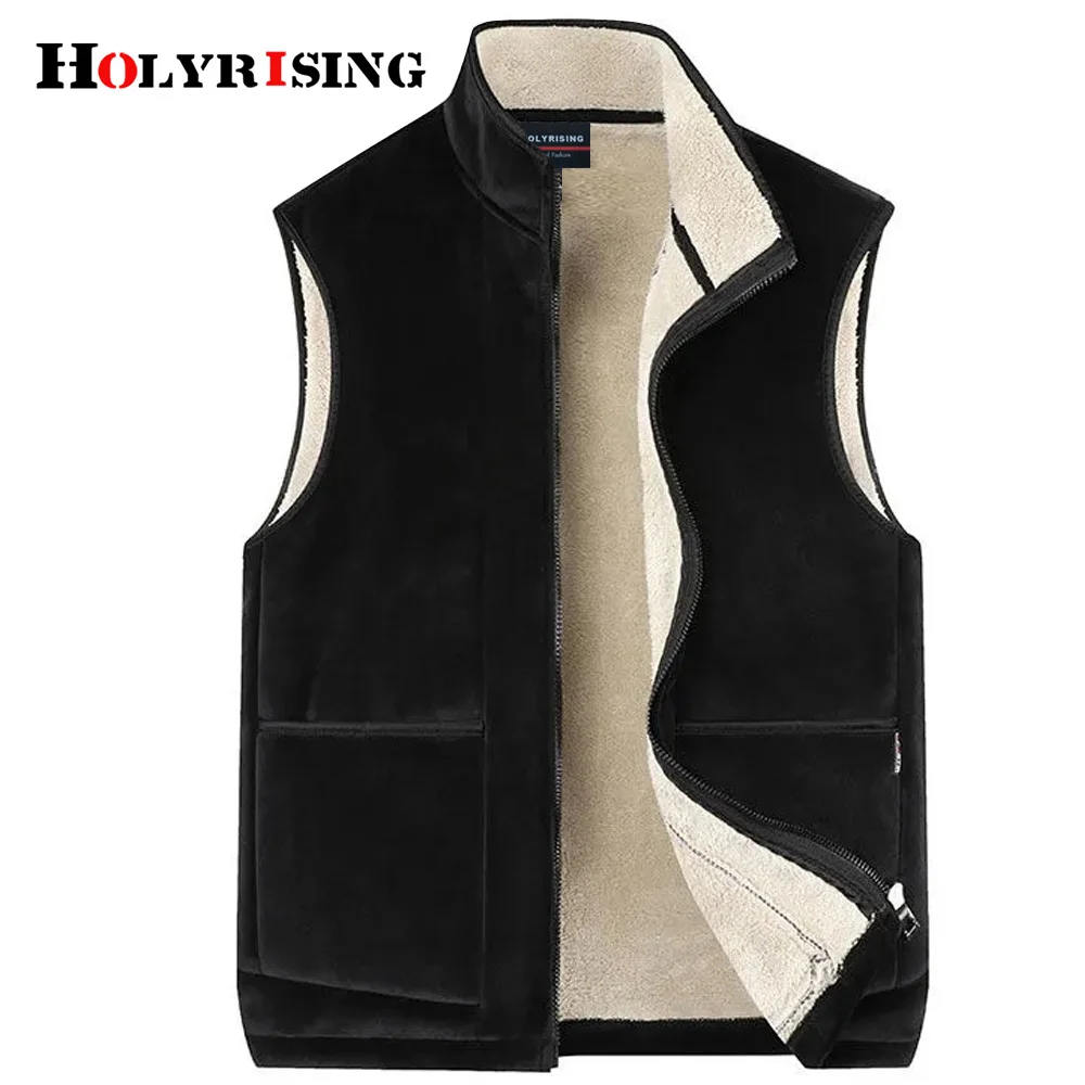 men winter vest fake Lamb cashmere casual fashion coat Men Warm Sleeveless Jacket Artificial wool man 19393