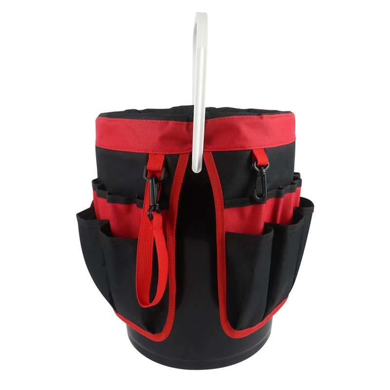 Tool Bucket Organizer Fits 5 Gallon Bucket , Bucket Tool Bag 35 Pockets Gift For Dad , Husband , Boyfriend