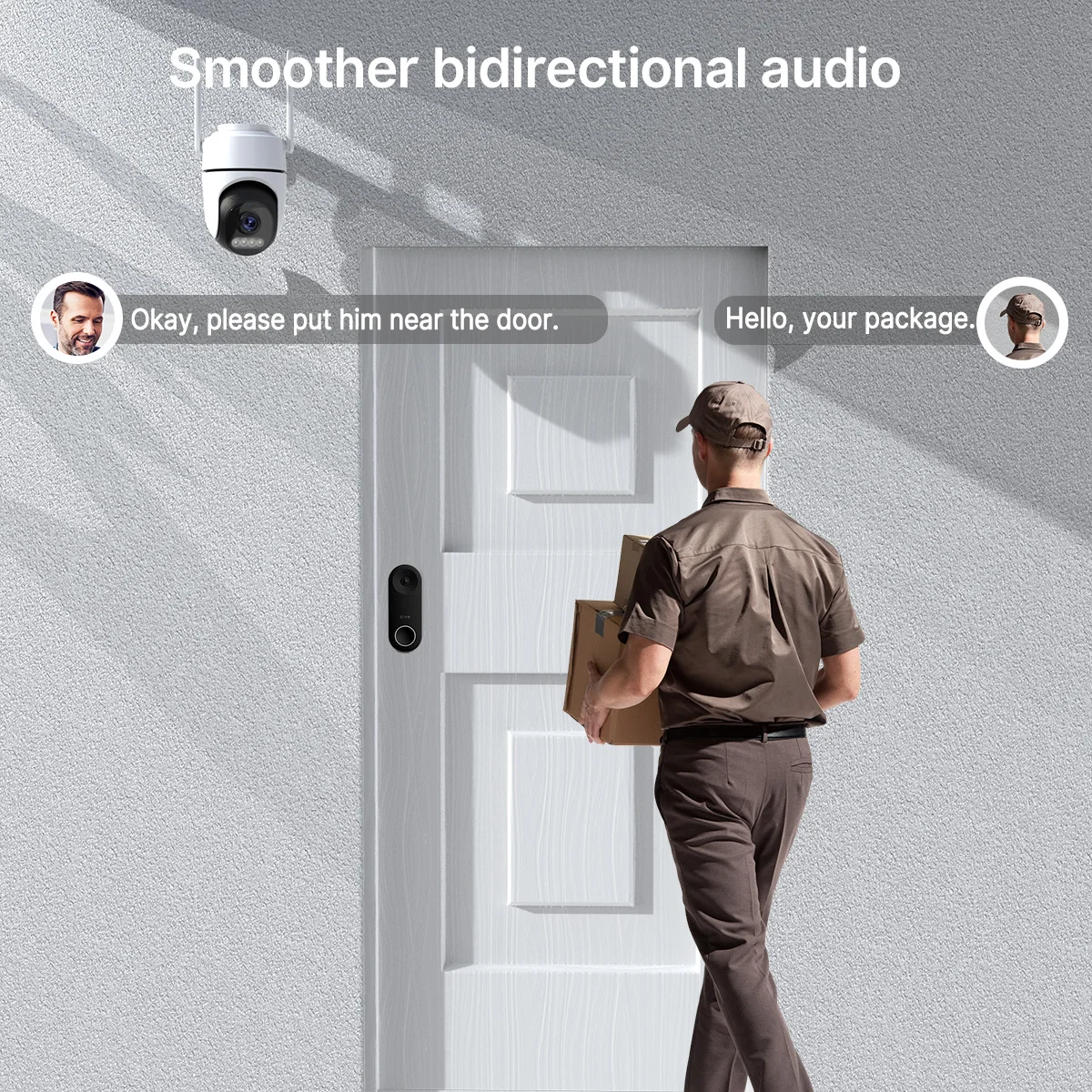 WONSDAR 2 قطعة كمية HD WIFI IP كاميرا Type-C واجهة الذكية للرؤية الليلية 2-Way الصوت تصنيف IP66 مراقبة الأمن iCsee #5