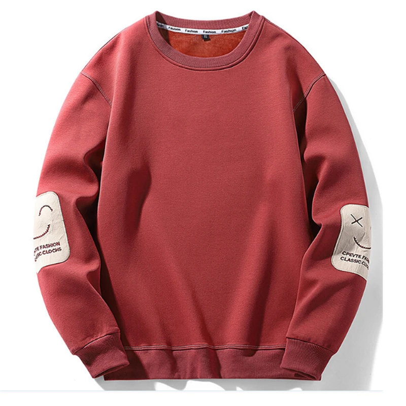 

Men's O-neck Sweatshirts Autumn Winter Casual Tops Loose Solid Color Sweatshirt Pullover Sudaderas Masculinas