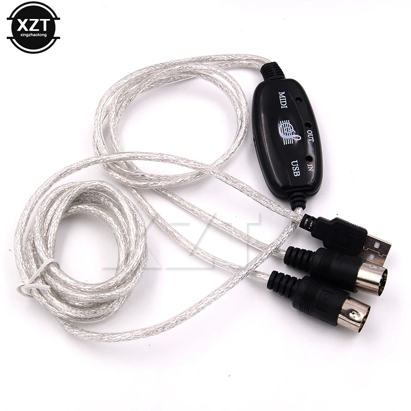 High Quality Keyboard to PC USB MIDI Cable Converter PC to Music Keyboard Cord USB IN-OUT MIDI Interface Cable