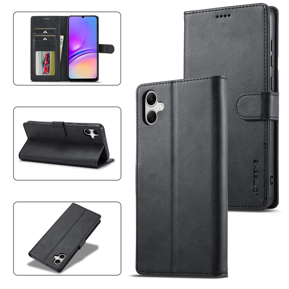 For Samsung Galaxy A06 Case Wallet Card Flip Leather Case for Samsung A06 Mobile Phone Protective Case Cover