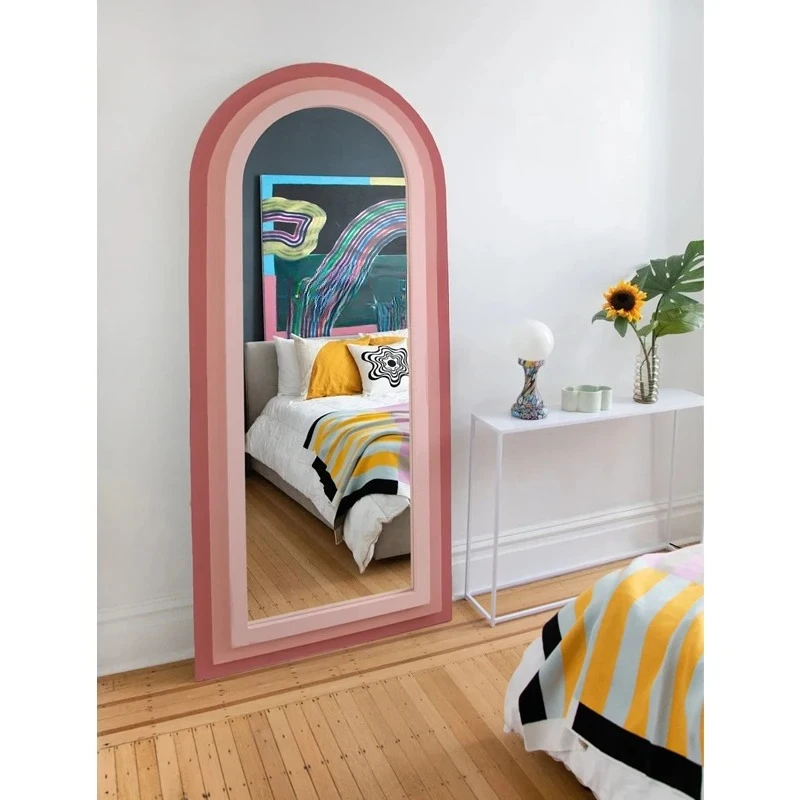 c-2 retro mirror irregular arched full-body full-length mirror creative home bedroom wall-mounted floor mirror