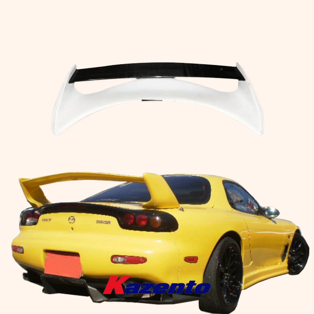 

For Mazda RX7 FD3S MS Style Rear Trunk Boot Spoiler Wing Kits Carbon In Blade