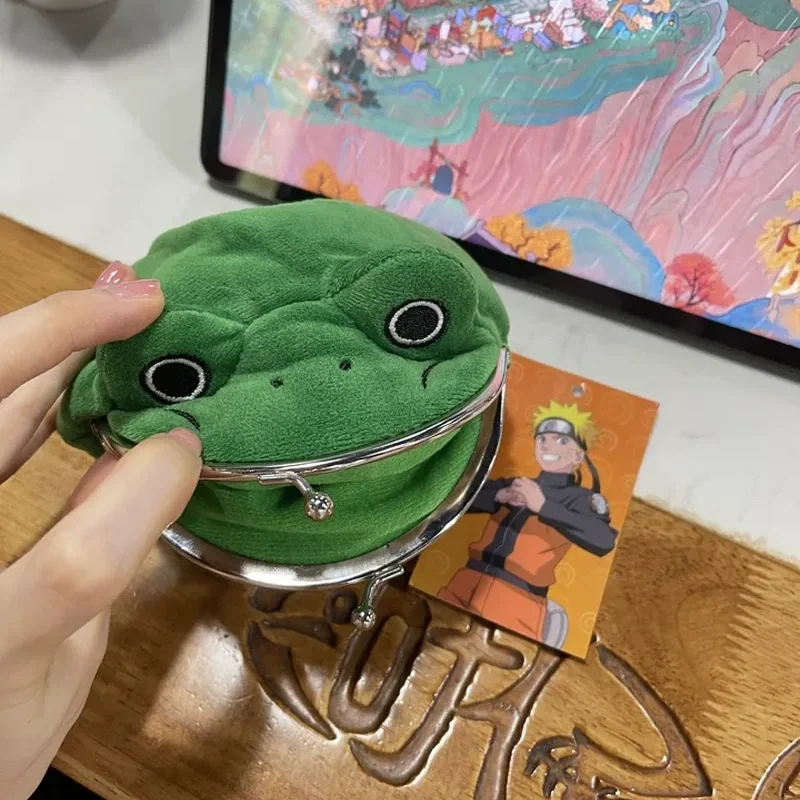 Em estoque genuíno naruto anime sapo carteira moeda bolsa chaveiro bonito sapo dos desenhos animados cosplay bolsa para mulheres saco acessórios presentes