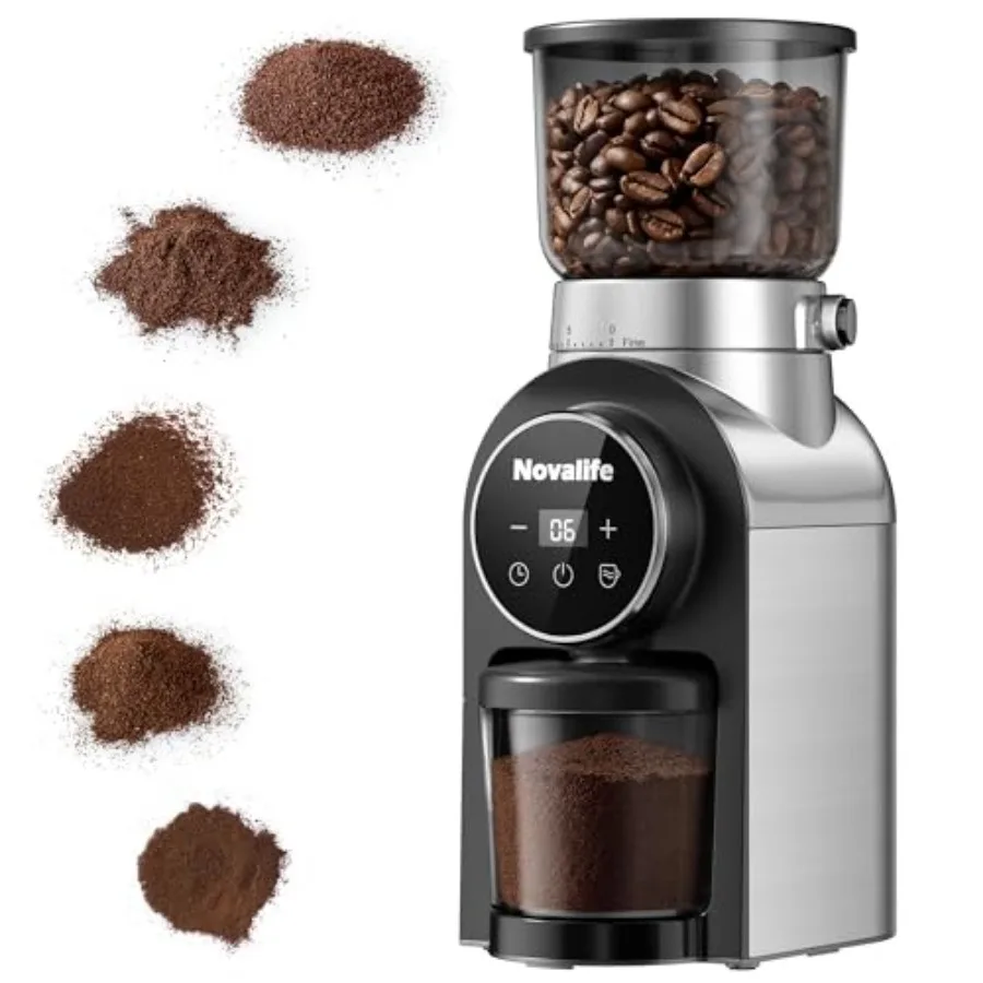 

Electric Coffee Grinder Burr Coffee Beans Grinder with 30 Grinding Settings Burr Mill Grinder for Home Use Touchscreen Adjustab