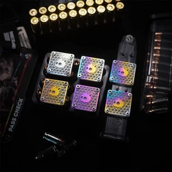 Cut-out Cat Panel Patch Luminous Titanium Alloy Brass Stainless Steel Metal Tactical Badge for Clothing Bag Vest Decoration 1 in