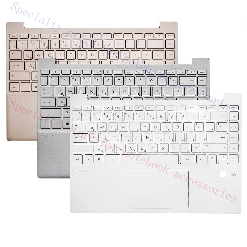 R+ Brand new, suitable for HP Pavilion 13-BE TPN-W152 laptop palm rest with backlit keyboard, silver color