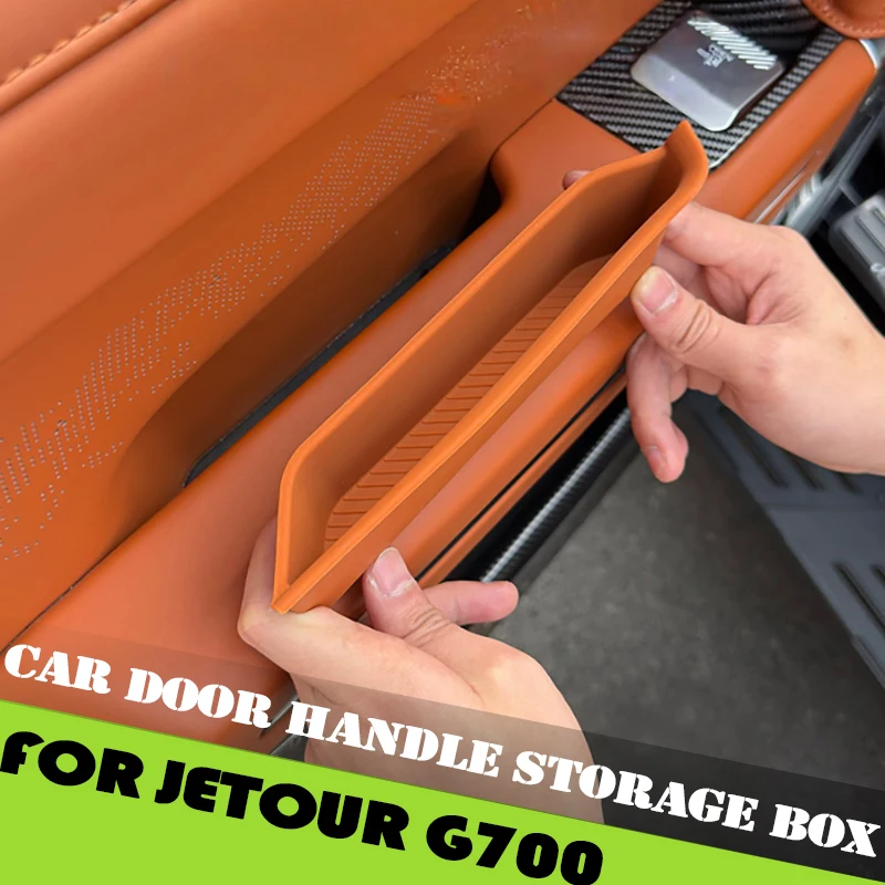

Car Door Handle Storage Box Fit for JETOUR G700 2025 2026 Modified Car Door Silicone Pad Anti Slip Pad Car Interior Accessories