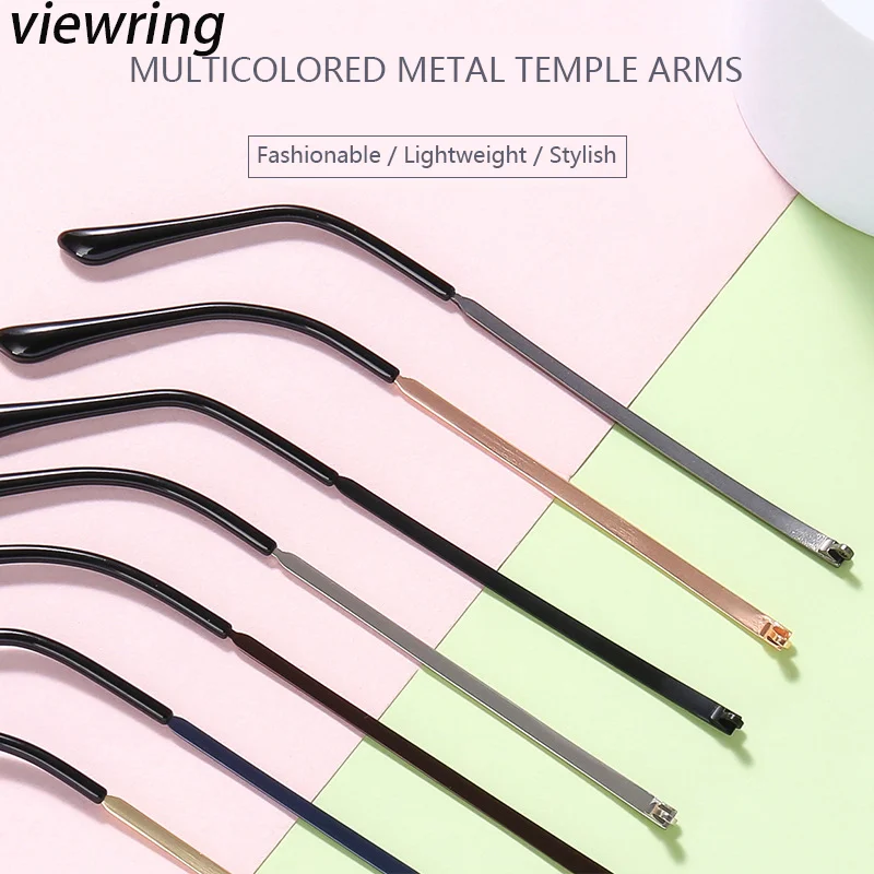 Viewring Universelle Metall-Brillenbügel, Ersatz-Antirutsch-Brillenbügel, gebogene Brillenbügel für Männer und Frauen, Brillen-Reparaturzubehör