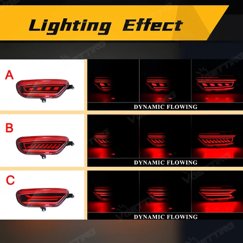 Imagen 2 del producto Reflectores LED de parachoques trasero para Mazda CX5 CX-5 2017 2018 2019 2020 2021, lámparas de freno de señal de giro que fluyen, accesorios para coche