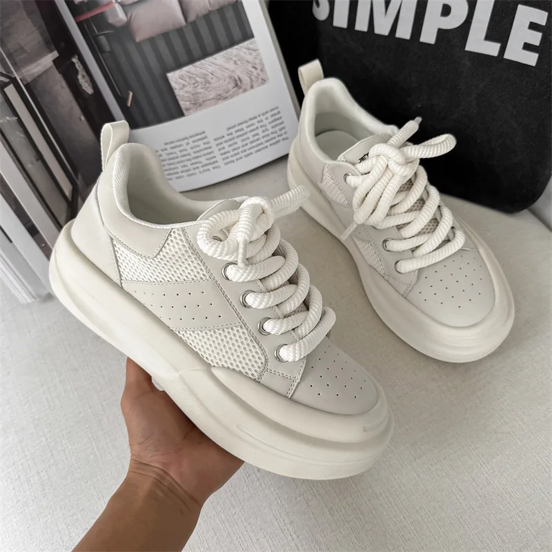 

Мужские модные туфли большого размера для выпускного вечера, туфли на платформе, летние дышащие туфли-оксфорды на плоской подошве, дорожные походные кроссовки, трендовая обувь