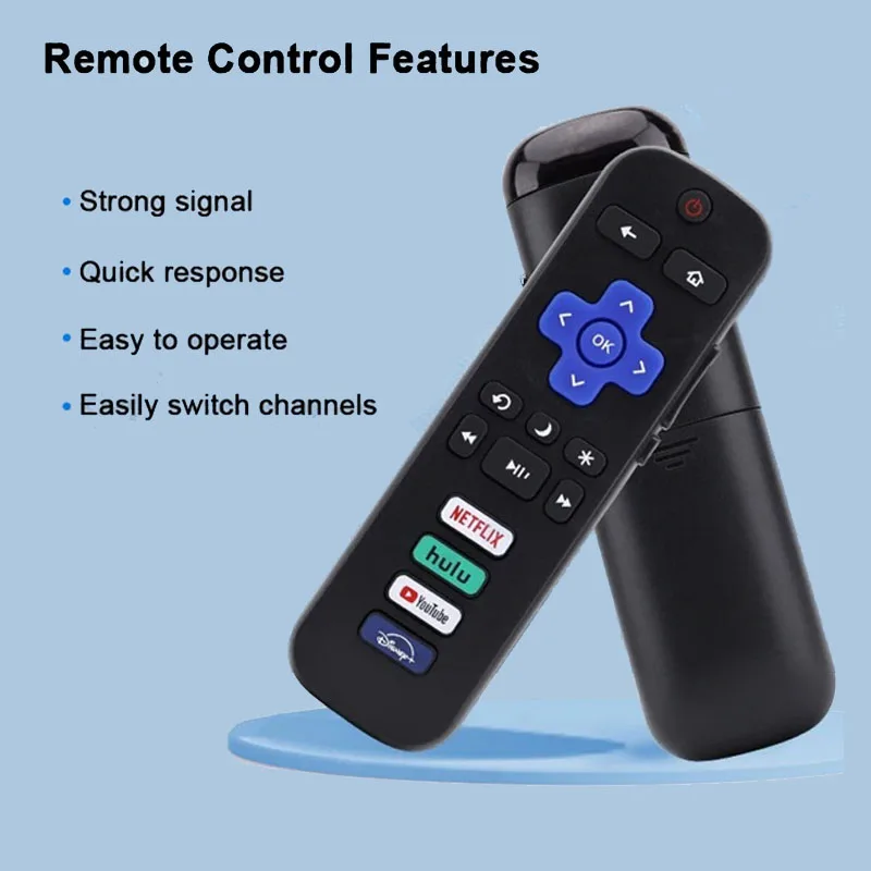 Controle remoto de substituição de televisão Roku-tv para TCL Roku/Hisense Roku/Onn Roku/Philips Roku smart TV (não para Stick and box)