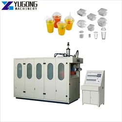 PE Printing Forming Manufacturing Machinery Full Automatic Cola Beverage Tea Coffee Clear Disposable Plastic Cup Making Machine