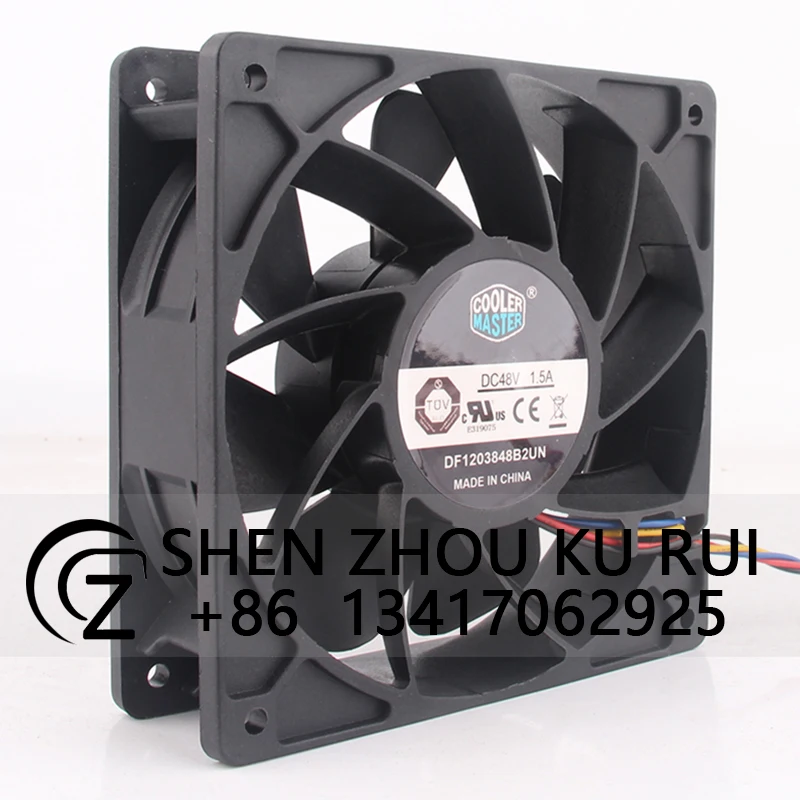 مروحة تبريد لـ Cooler Master DF1203848B2UN 120*120*38 مللي متر 48 فولت 1.5A 12038 مروحة تبريد