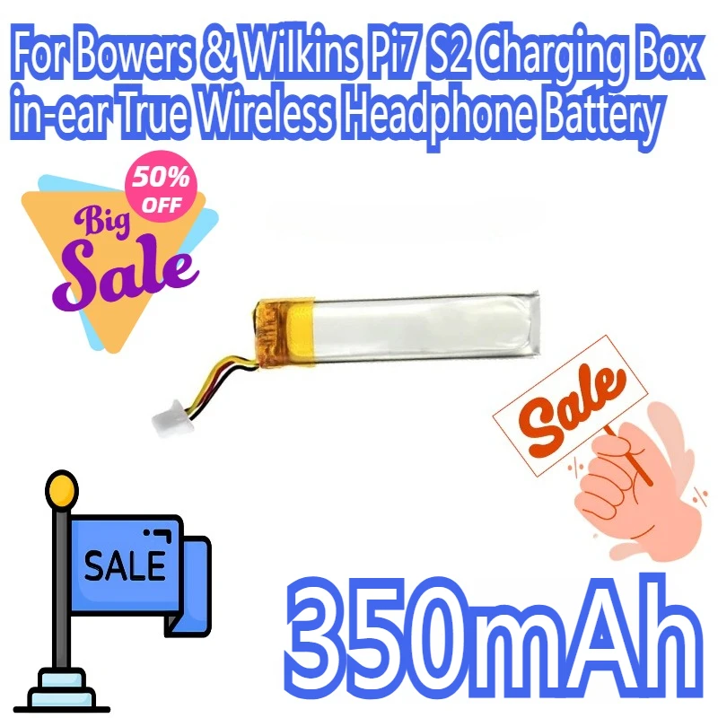 

350mAh For Bowers & Wilkins Pi7 S2 Charging Box in-ear True Wireless Headphone Battery