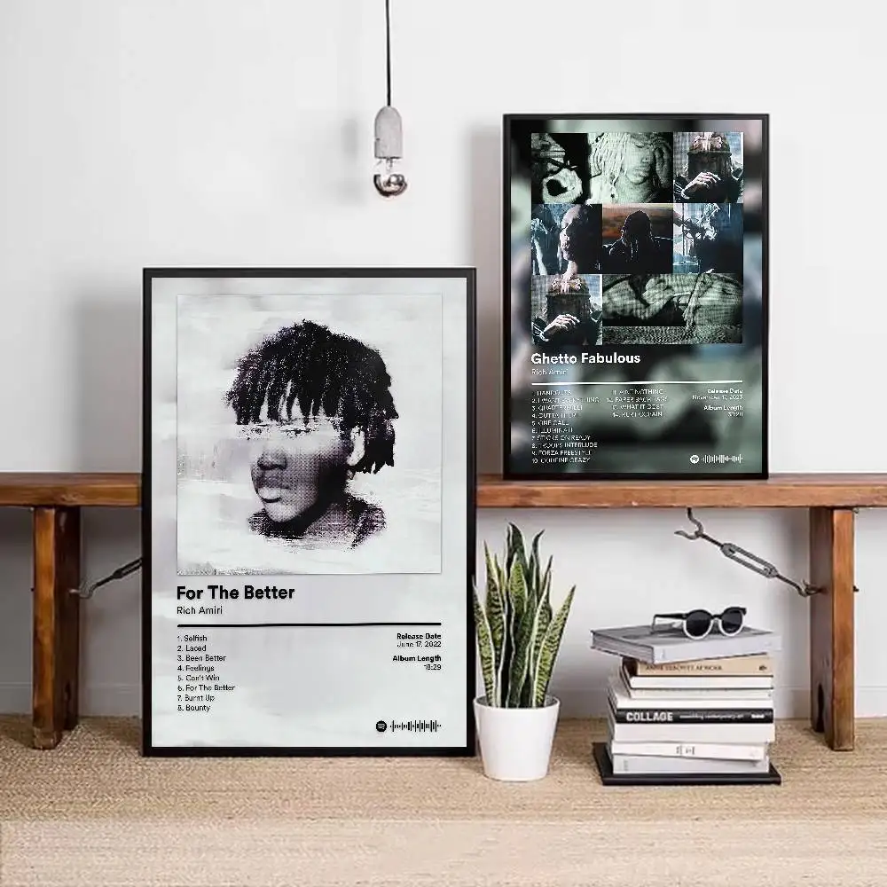 مغني الراب الغني أميري المشارك لزجة جدار الفن الطباعة مقاوم للماء غرفة المعيشة المنزلي غرفة بار ديكور جمالي