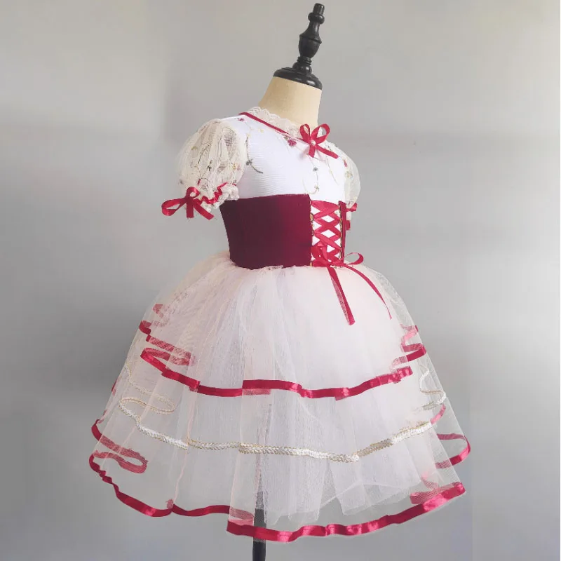 

Children Long Ballerina Dress Kids Sequined Modern Dance Tutu Dress Girls Jazz Dance Outfits Kids Stage Wear Ballet Dress