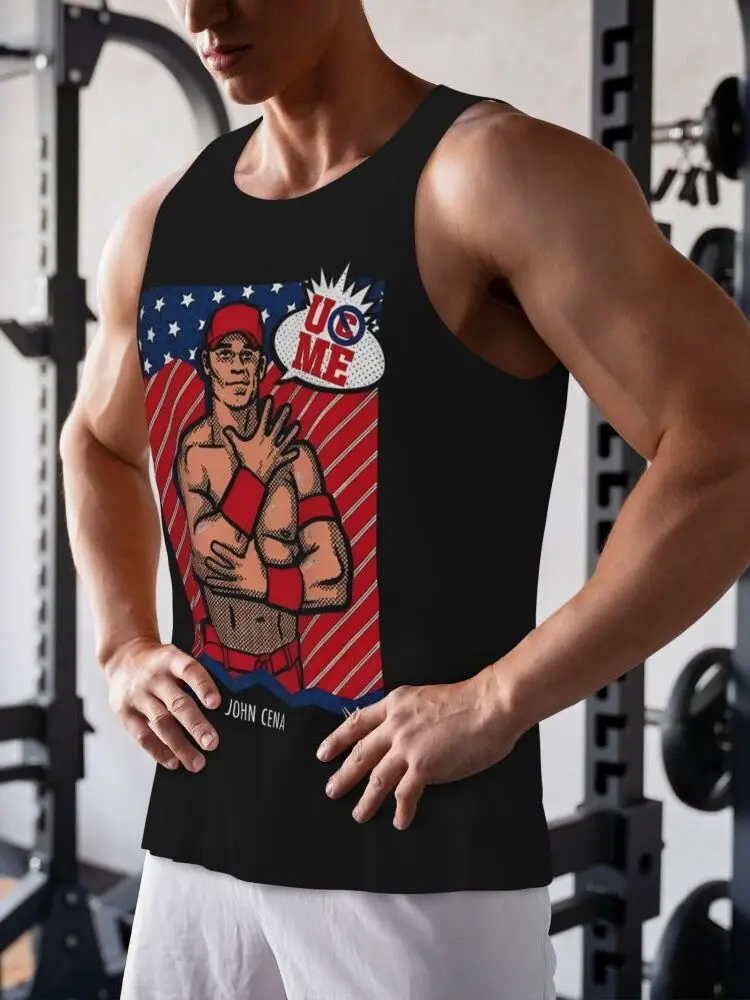 AliExpress John Cena American Flag Quick Dry Printing Mens Gym Clothing Fitness Sleeveless Shirt Bodybuilding Tank Tops Cycling Vests