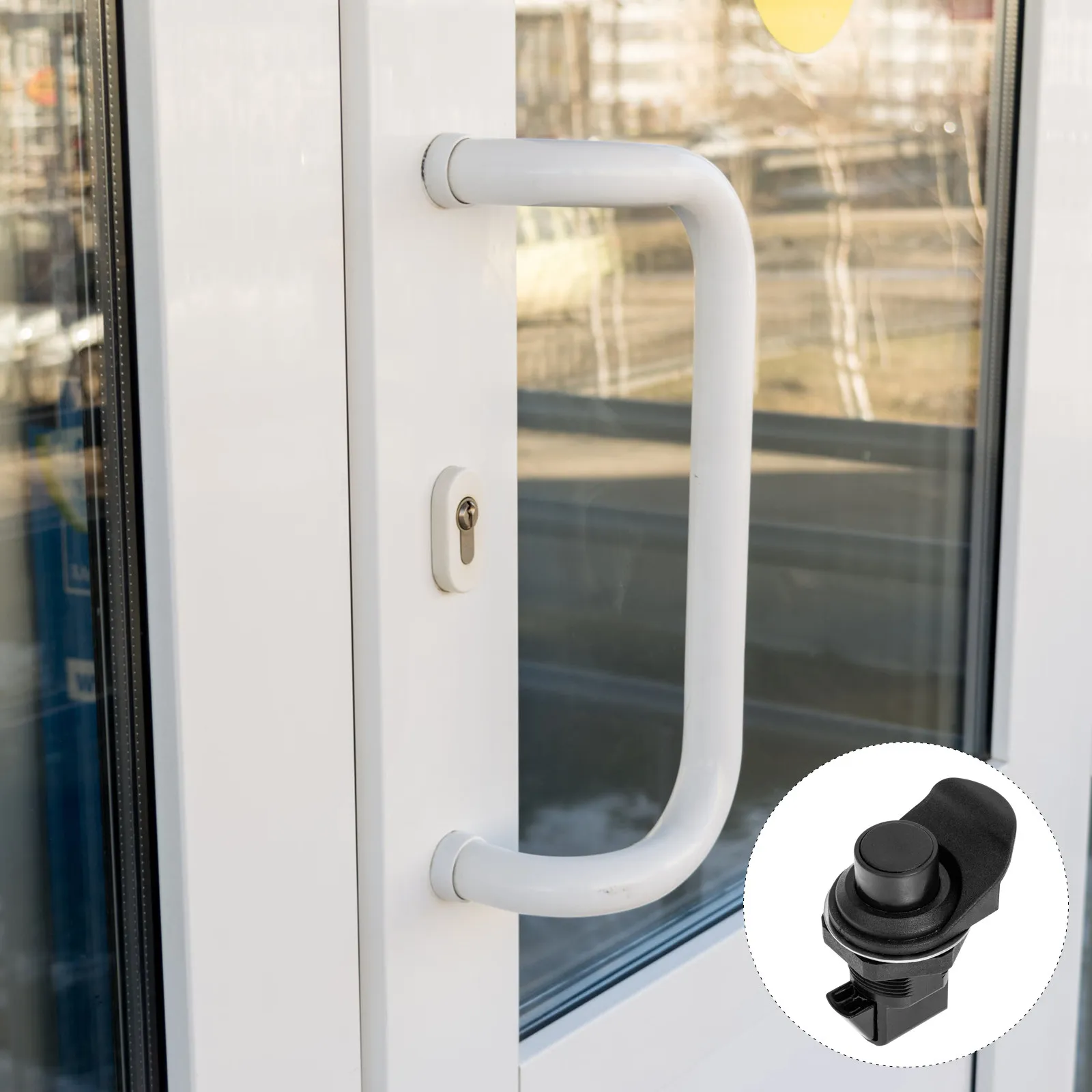 

1Set Reliable Plastic Push Button Latch for Cabinet Door Boat Door Glove Strong Adaptability Quick Release Secure