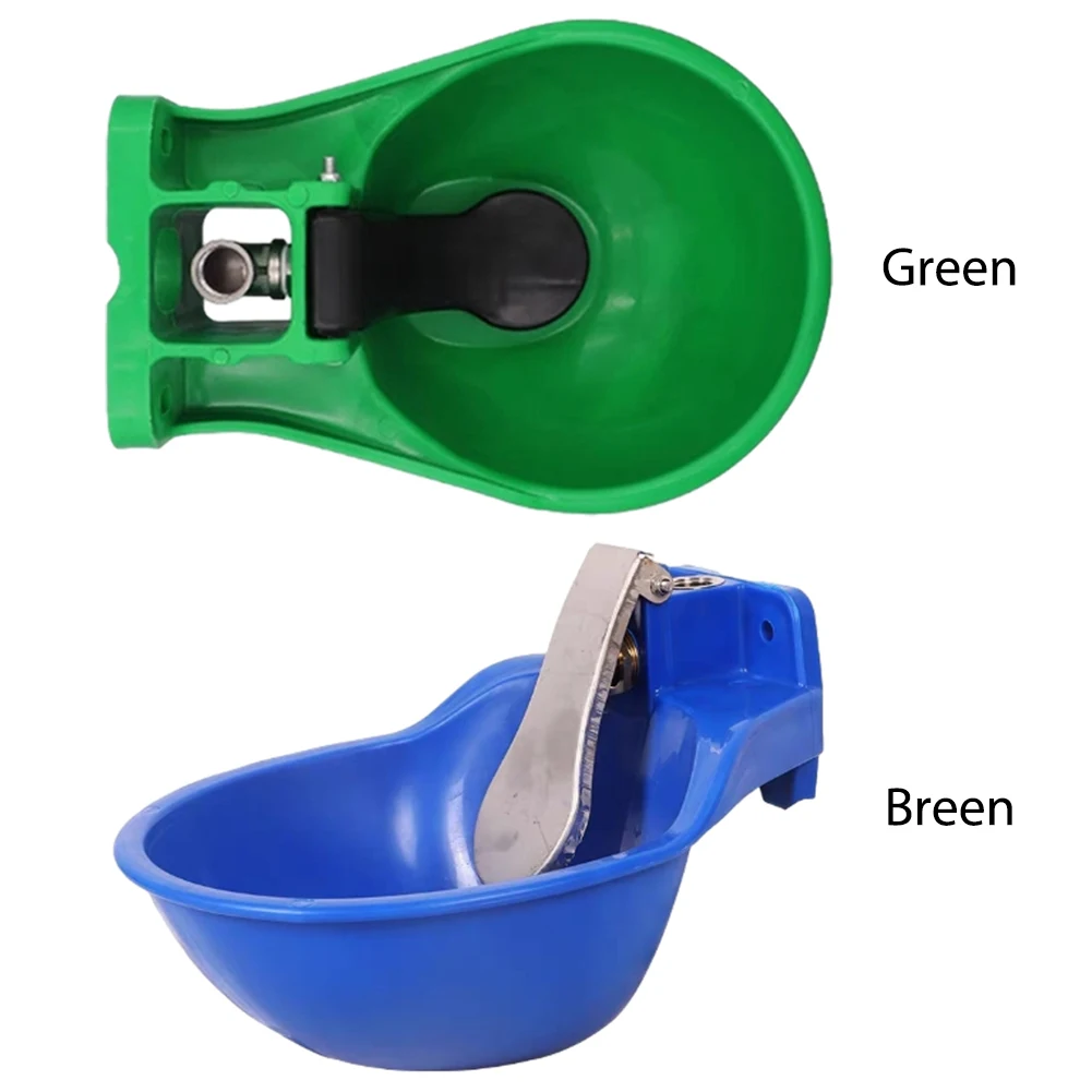 

Automatic Cattle Drinker Plastic Drinking Bowl Livestock Supplies (Blue)