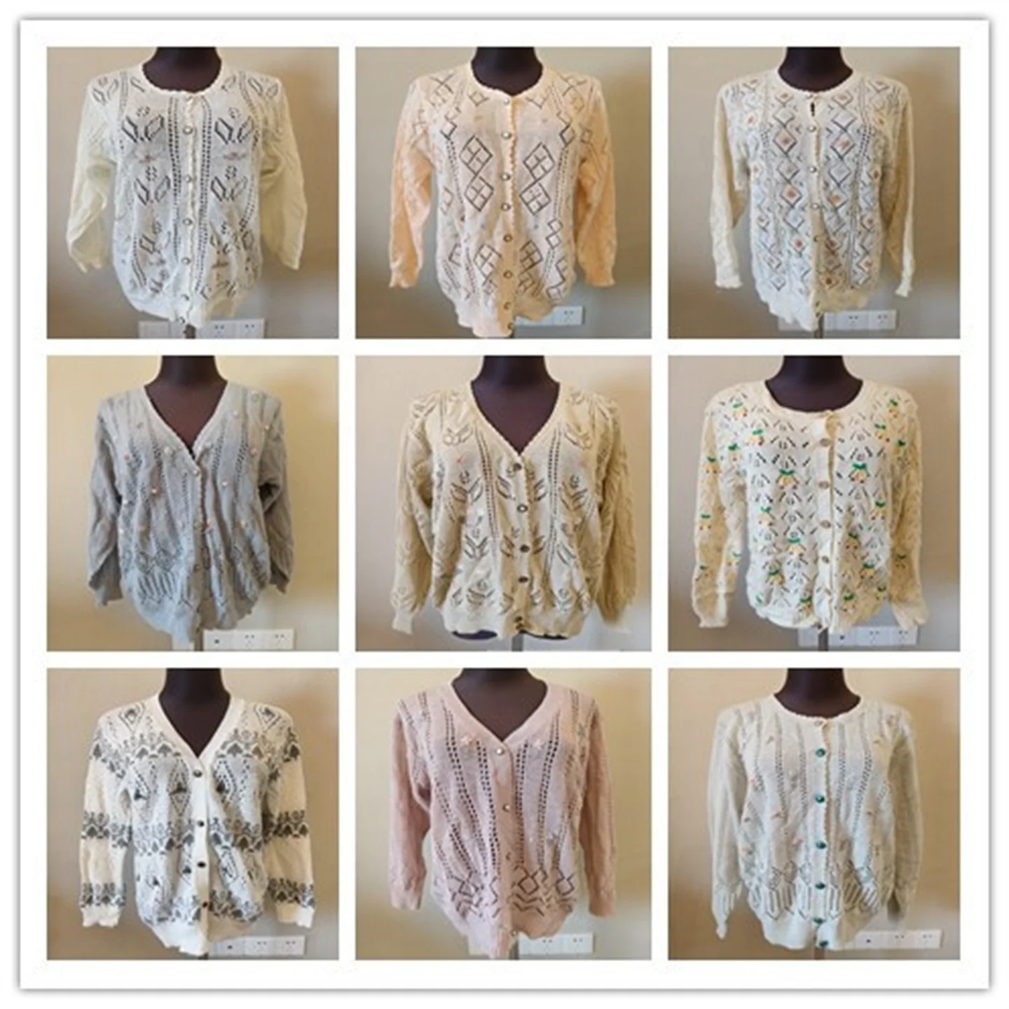 

Retro Hollow out Cardigan Sweater Women Loose Lazy Sle V-Ne Knitted Outerwear Woolen Long Sve Regular Fit Winter Coat