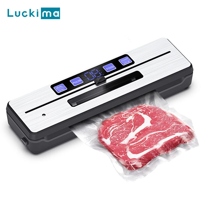 

Домашний вакуумный упаковщик с двойным насосом и двойным уплотнением Встроенный резак для пакетов Автоматический упаковщик пищевых продуктов с внешней вакуумной системой