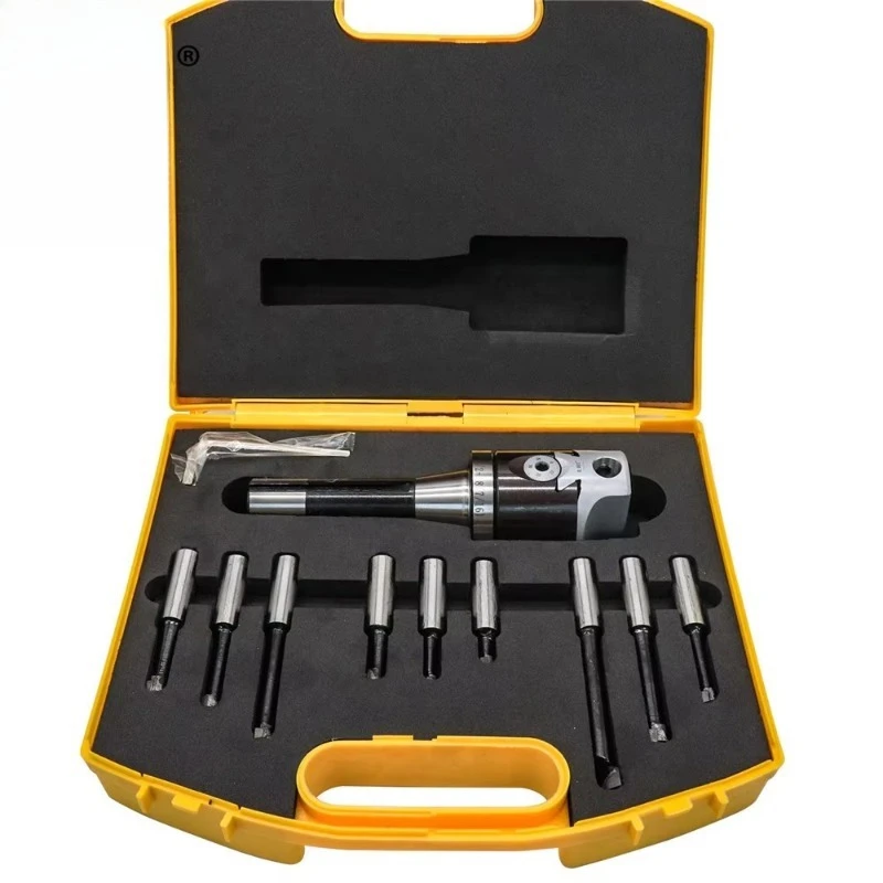 

F1 12mm Rough Boring Heads 9pcs Set with BT/NT/R8/MT Boring Shank F1 R8 12MM Boring Sets Machine Tools Accessories