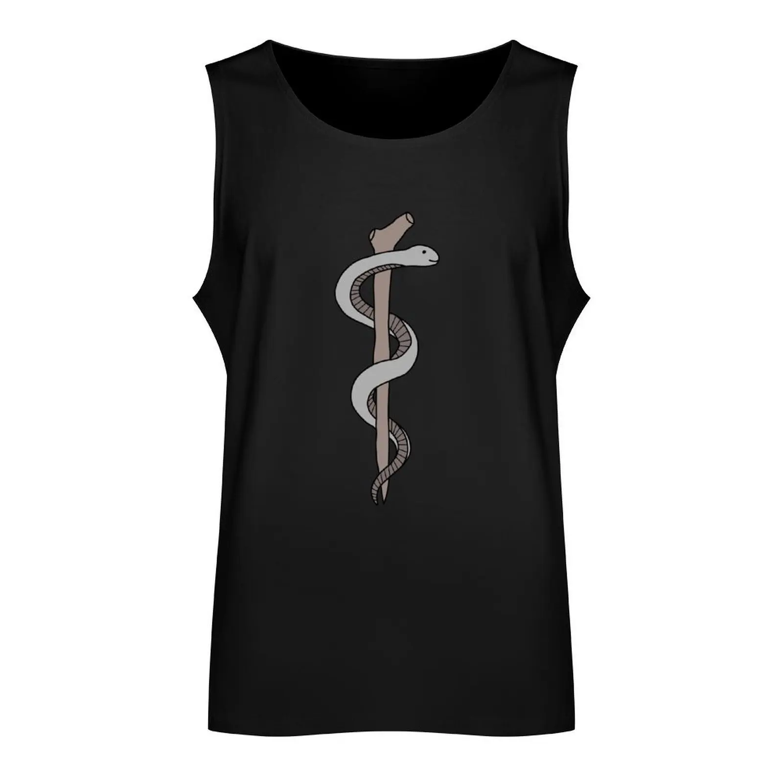 Rod of Asclepius Tank Top T-shirt men vest for men anime clothes gym top