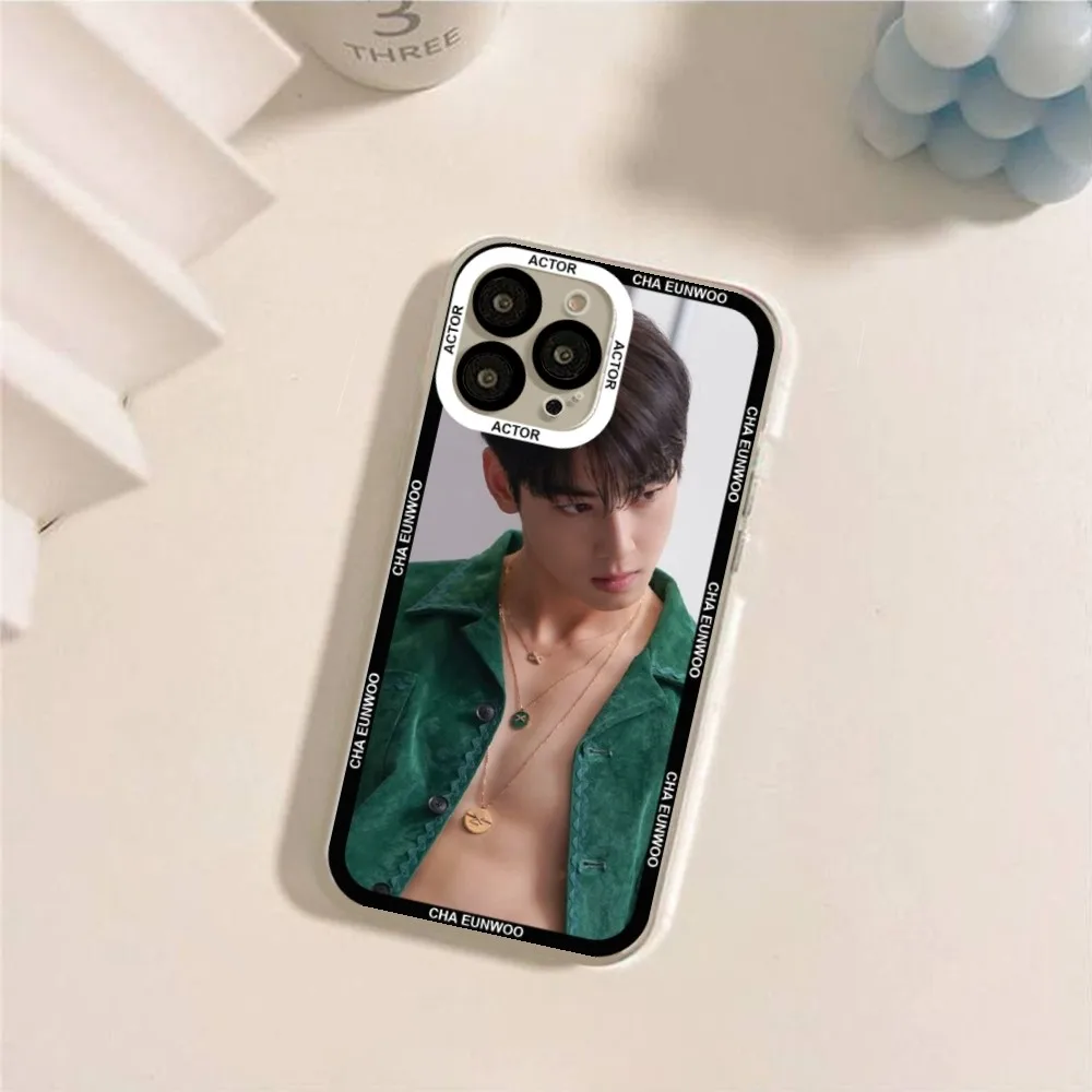 Cha Eun Woo Korean Actor Singer Phone Case For IPhone 11 12 13 Mini Pro Max 14 Pro Max Iphone15 15promax Case Shell Funda Cover