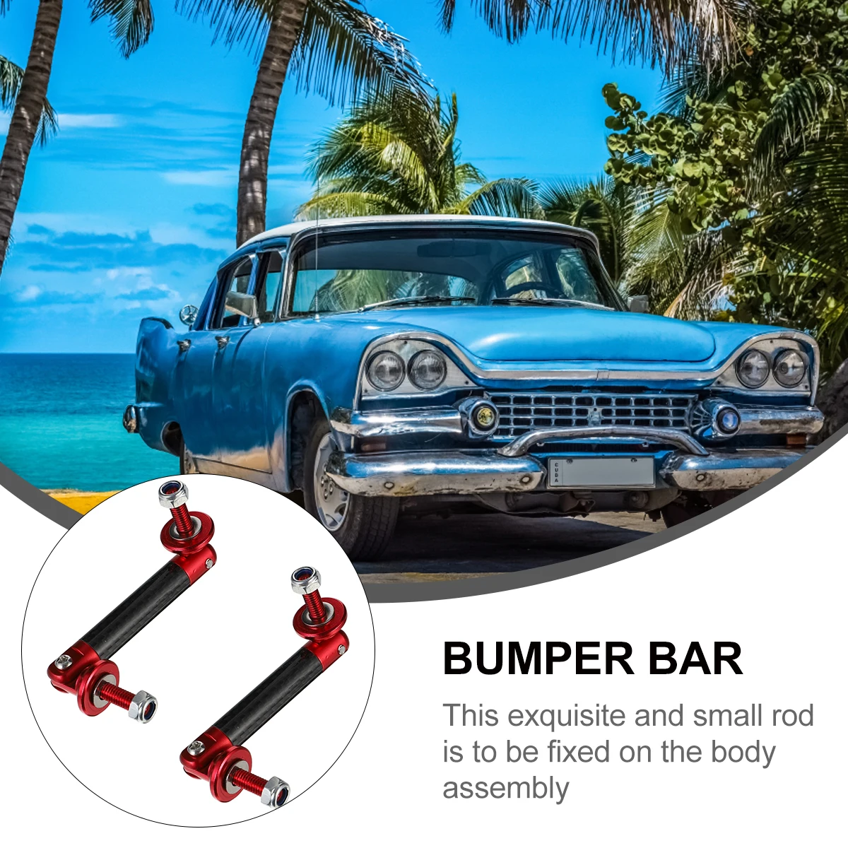 

1pc Adjustable Aluminum Bumper Splitter Brace Rod Car Modification Front Lip Protector Strut Support Lightweight Durable Alloy