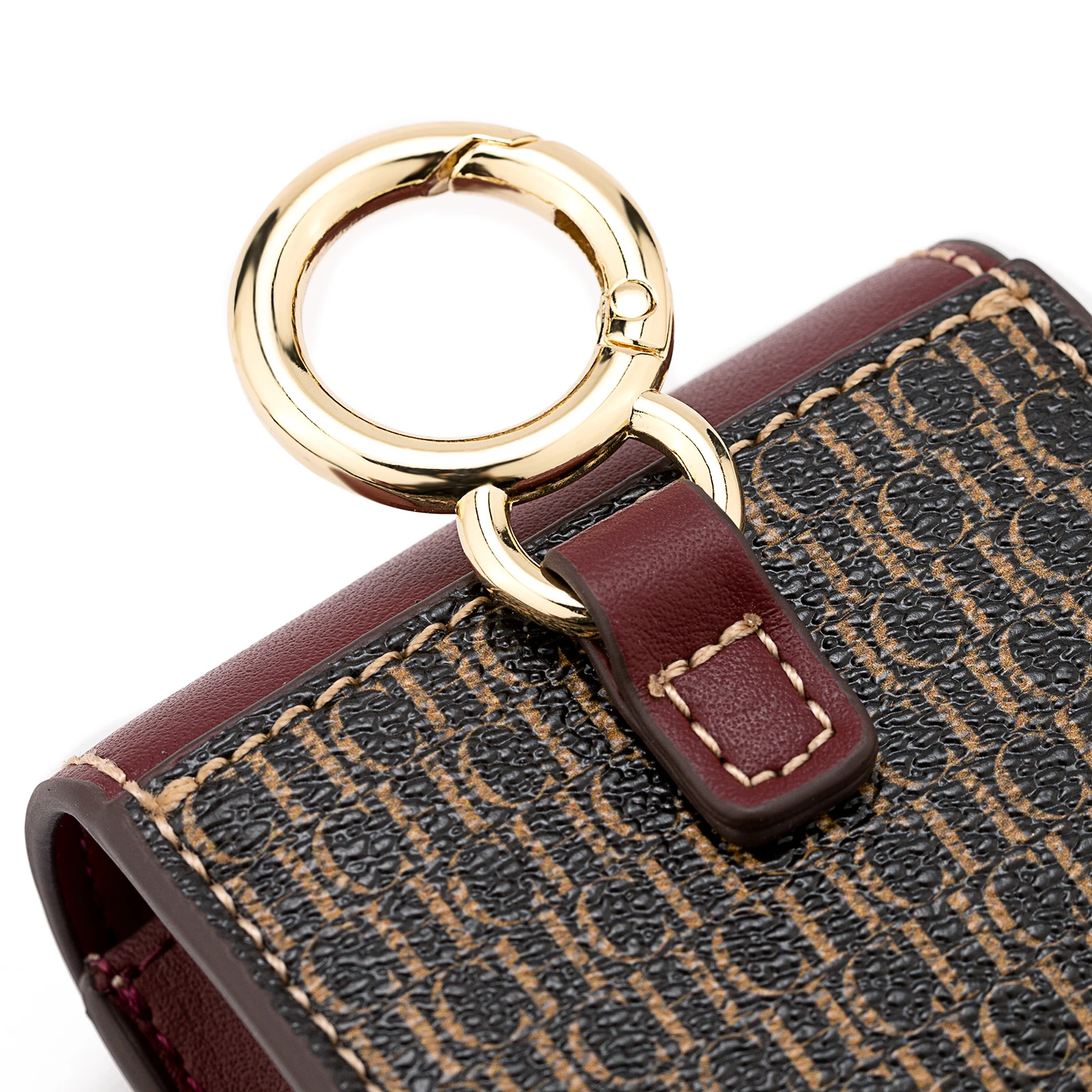 CH New Style Headphone Case PU Leather With Key Ring Stylish Pattern Protective Cover For Wireless Earbuds Mini Accessory