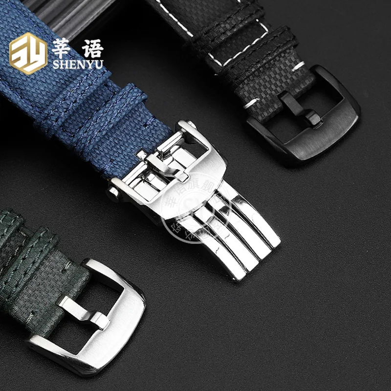 22mm nylon strap For Breitling Avenger Blackbird mechanical timing B01 super ocean lea-ther bottom watchband 22MM