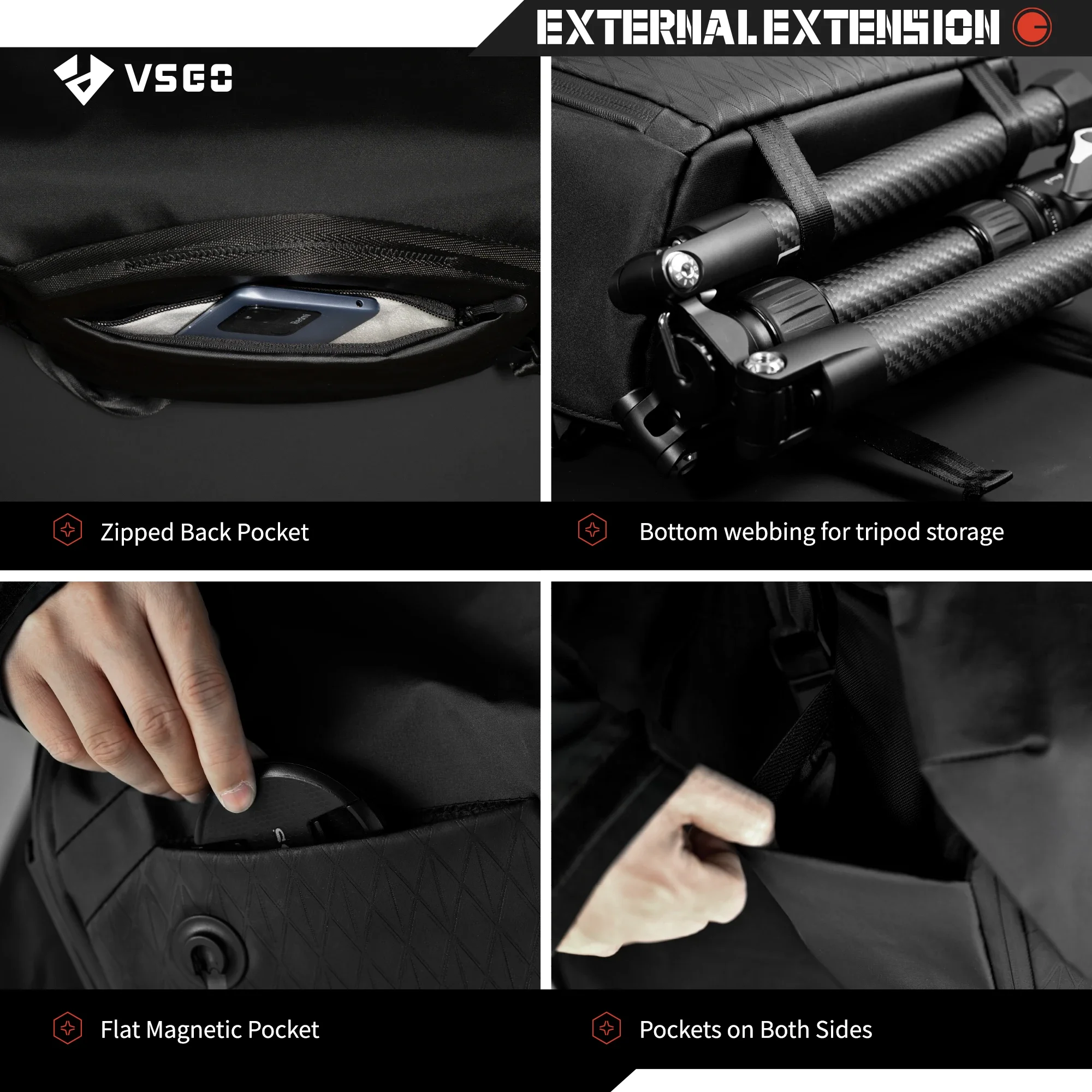 VSGO odborný fotografie brašna 6L single-shoulder kurýr brašna, micro-slr kamera digitální prodleva aparatura dedikované commuter