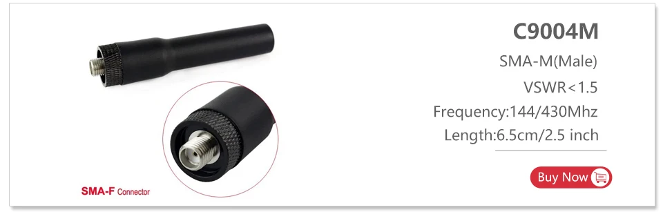 Retevis SMA-F H777 Buchse Antenne 1 Stück VHF UHF Dual Band für BAOFENG UV5R BF-888S Retevis RT5R,RT5,RT6,RT7,RT21,RT23,RT25 – Detail 2