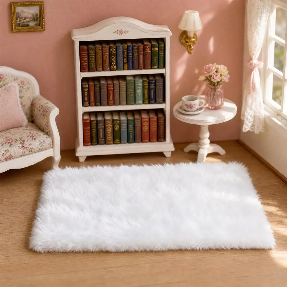 Mini Floor Mat Small Dollhouse Carpet Mini Dollhouse Carpet 1 12 Scale Plush Round Rug Tiny Floor Mat for Doll House Flooring