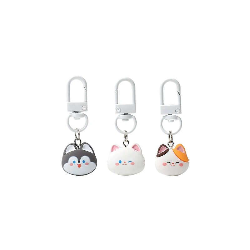 Lovely Cartoon Cat Keychain Cute Husky Keyring Car Key Holder Bag Pendant Earphone Camera Hanging Decoration