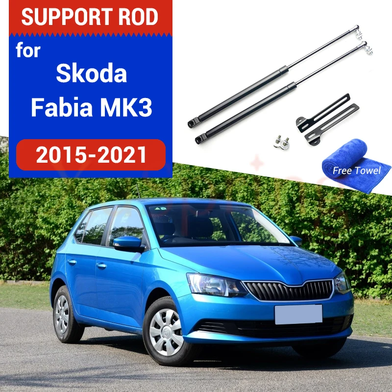 Car Bonnet Hood Support Lift Spring Bracket Strut Bar Rod for Skoda Fabia MK3 2015 2016 2017 2018 2019 2020 2021 2022 2023 2024