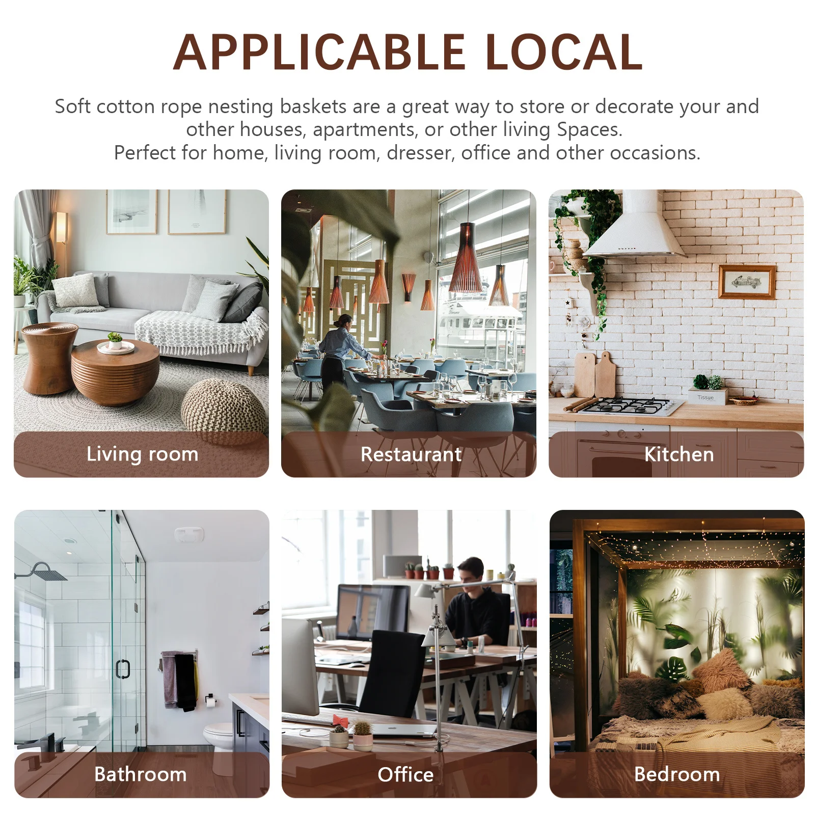 

Cotton Rope Woven Storage Baskets Nordic Mini For Makeup Organizer Decorative Shelf Basket Small Rope Basket Home