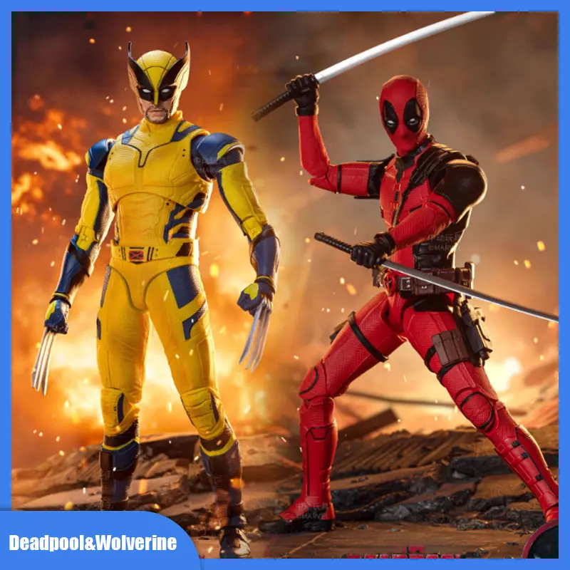 NEW ZD Deadpool And Wolverine Action Figure Toy Deadpool 3 Figures Marvel Super Hero Figurine PVC Model Doll Boys Gift