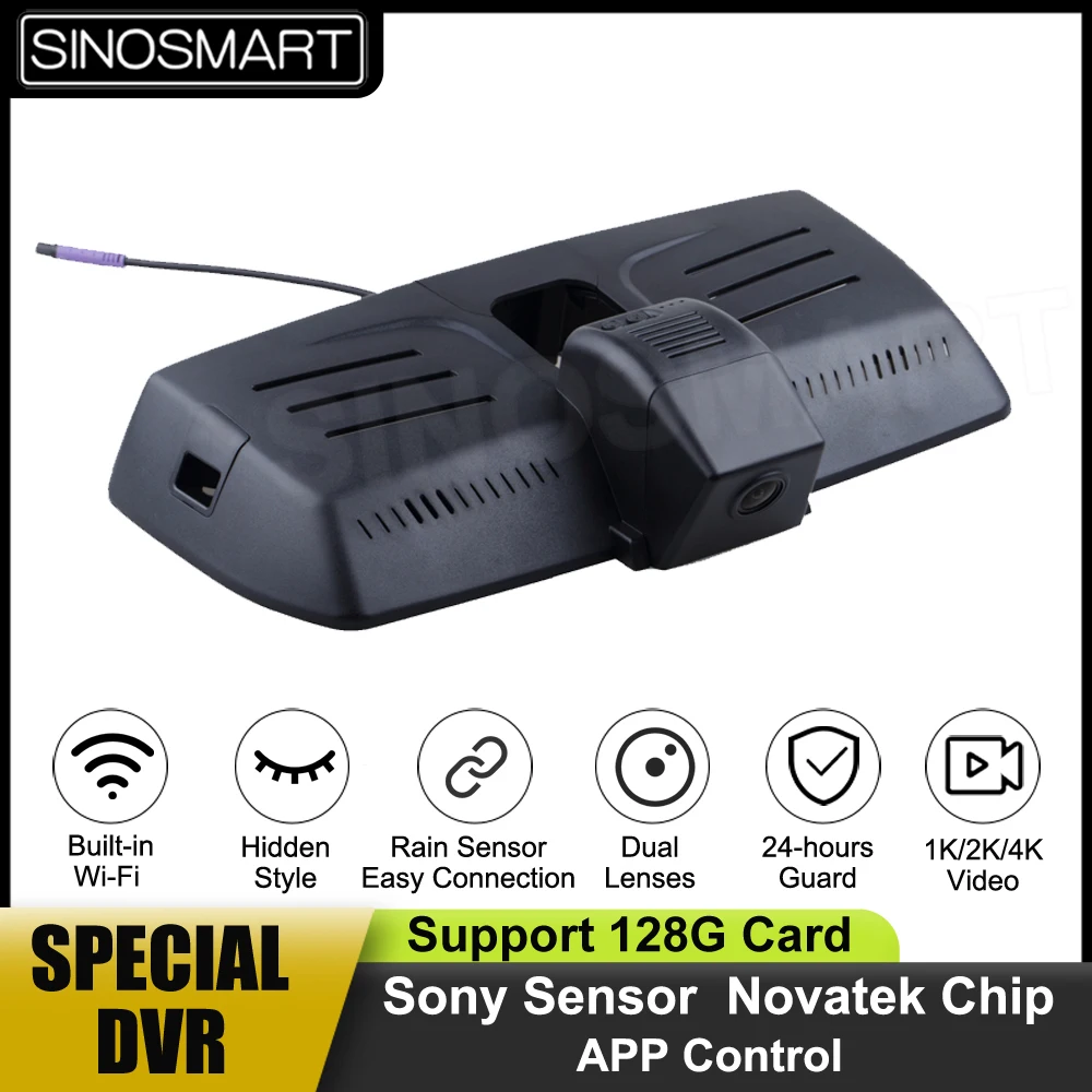 

SINOSMART Novatek Wifi DVR камера для циклической записи Great Wall Haval F7 2019 Deluxe App Control SONY IMX307 1080P