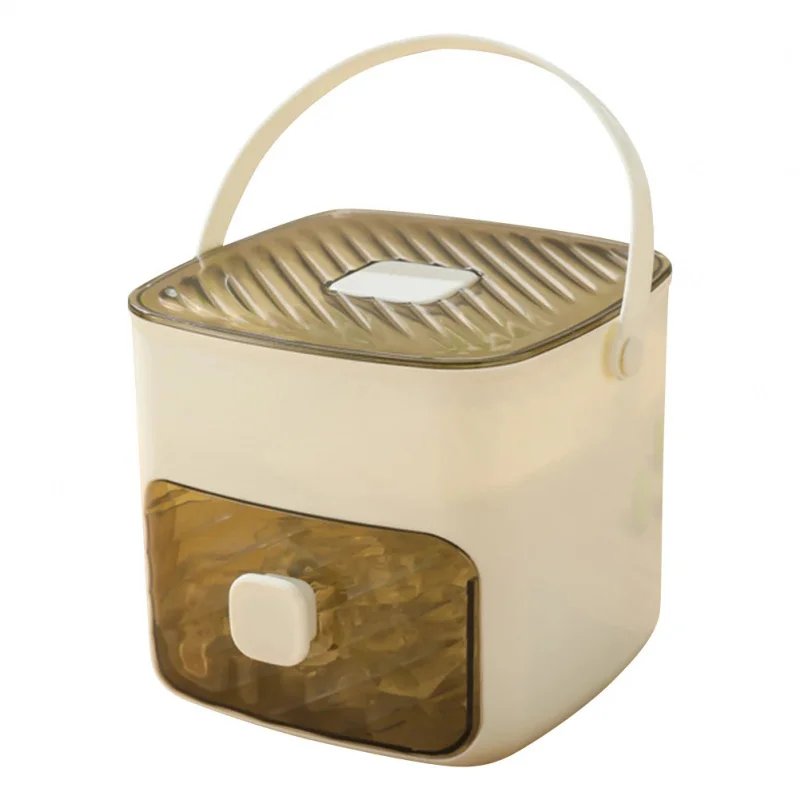 Portable Ice Maker with Handle & Storage Drawer Countertop Ice Cube Maker Compact Ice Maker Machine for Household & Outdoor Use image 5