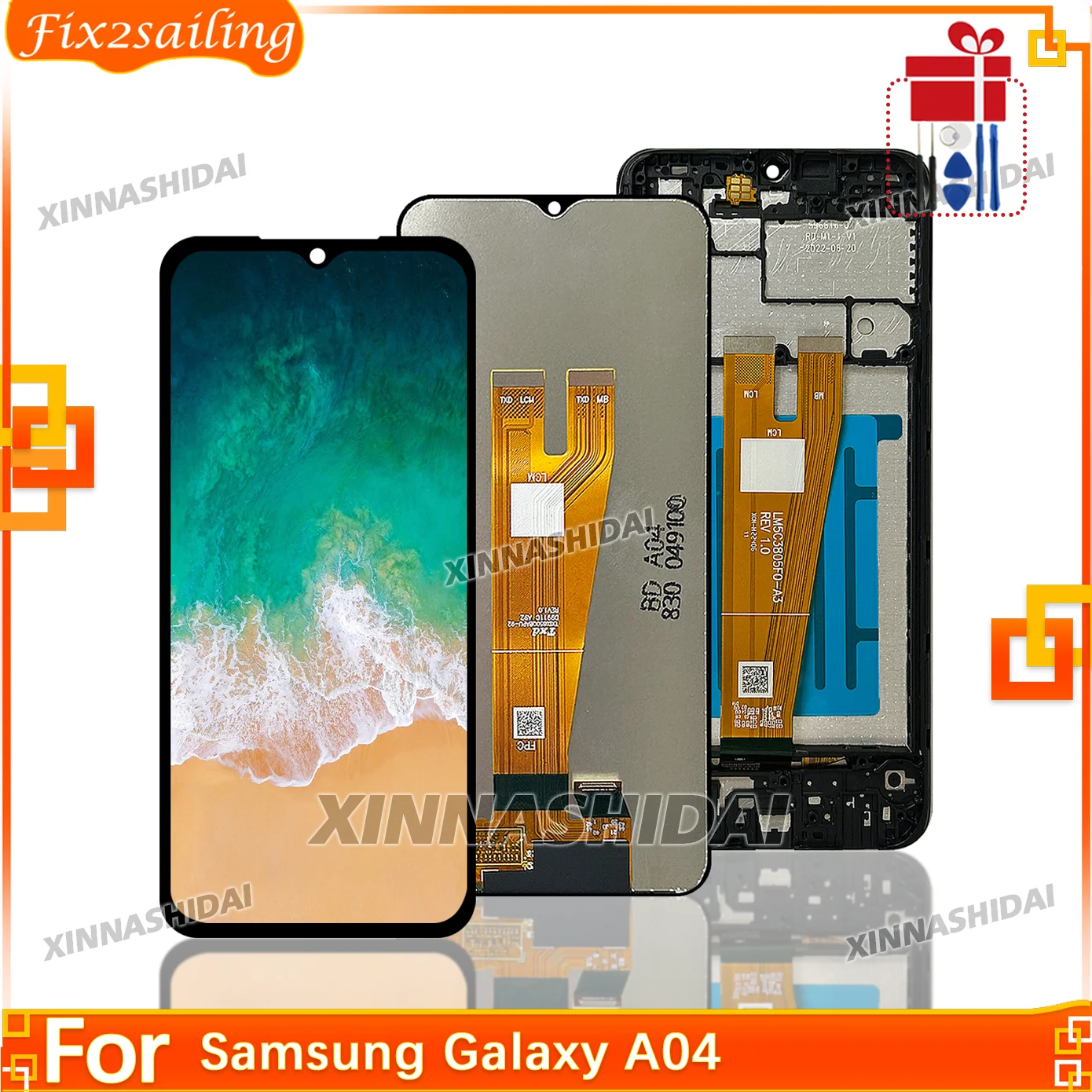 Pantalla probada de 6,5 pulgadas para Samsung Galaxy A04, pantalla LCD de repuesto para Samsung A04 A045 A045F A045M, pantalla de repuesto