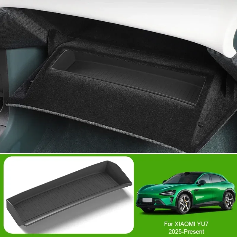 Car Wireless Charge Mat GPS Below Console Tray Armrest Compartment For XIAOMI YU7 2025-Present Auto Cabin Storage Box Accessory