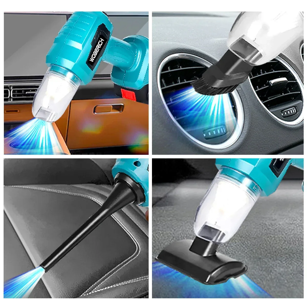 Cordless Cleaner Handheld Car Vacuum Cleaner Rechargeable Multi-function Dust Collect Machine（No battery)for Makita 18V Battery