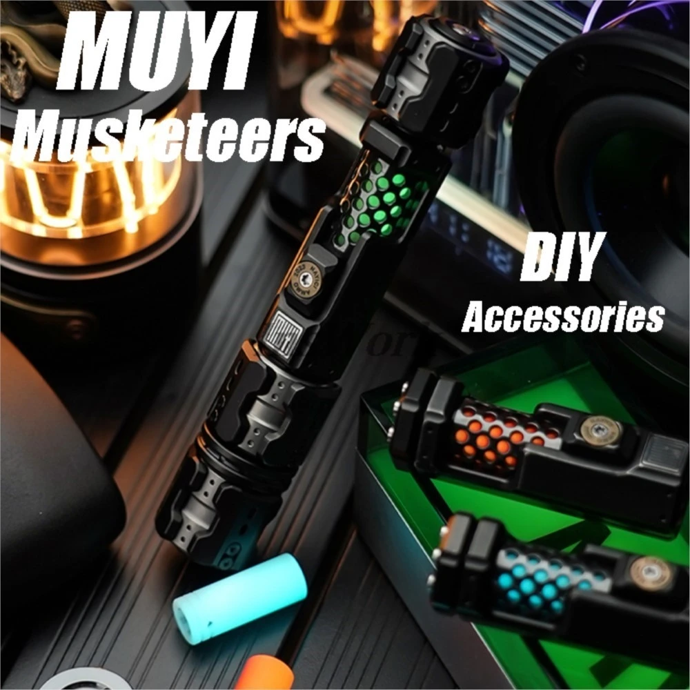 MUYI Musketeers Luminous DIY Accessories Free Spring Beads Metal Fidget Toy Cool Gadgets Hand Spinner