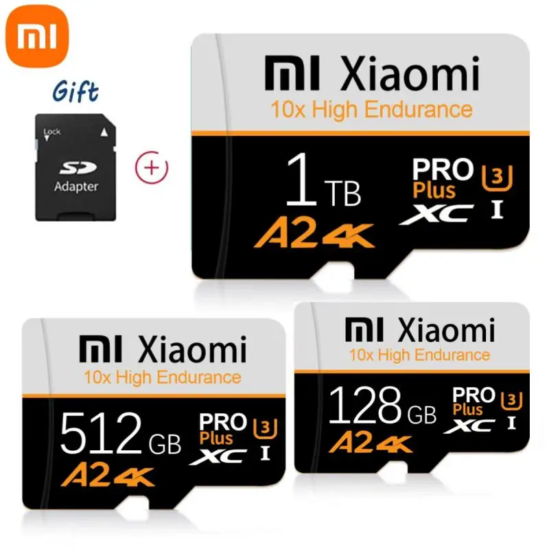 Mijia Xiaomi 2TB U3 Memory Card 1TB 512GB Micro TF SD Card 128GB 256GB U3 V30 4K Full HD TF Memory Flash Card per telefono/Computer