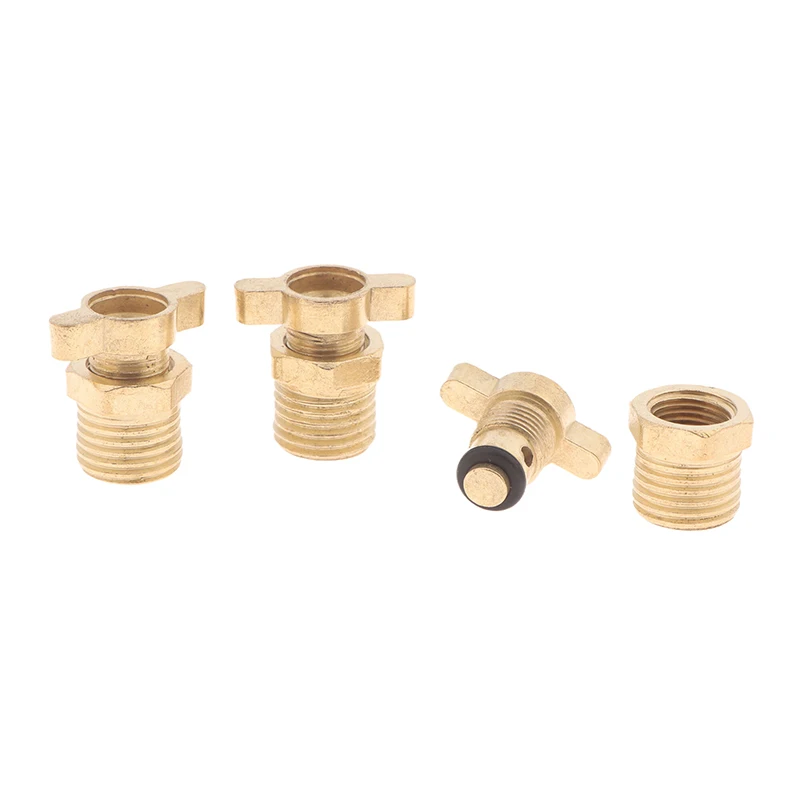 **3Pcs 1/4 Brass Air Compressor Drain Screw Air Compressor Drain Valve Replacement Set Fits For Screw Compressors Tools