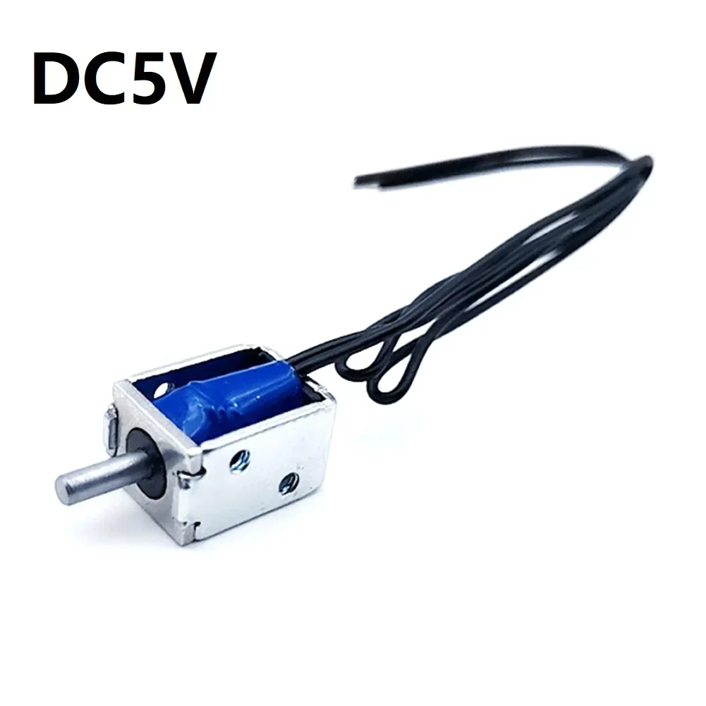 Ultra Compact Mini DC Electromagnet Frame Spring Solenoid Magnet 5V 12V Push Pull Type Miniaturized Locking Mechanism