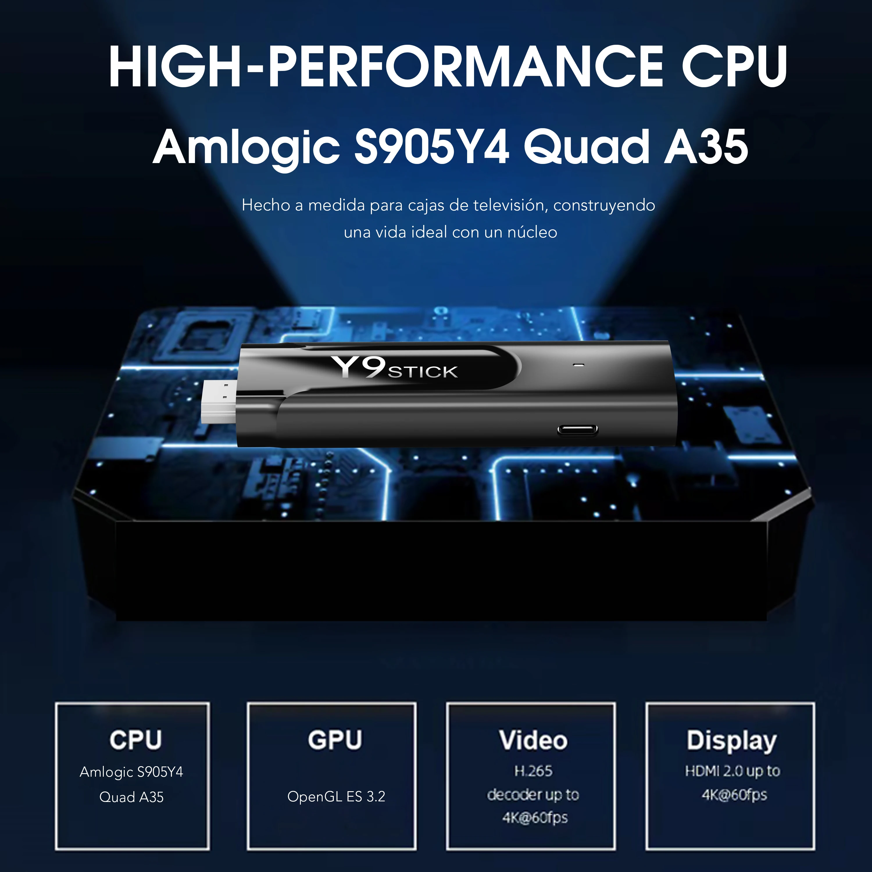 M98-Y9 안드로이드 13 GTV 박스 Amlogic S905Y4 쿼드 A3516500DMIPS 2GB DDR4 16GB 2.4G&5G 와이파이 블루투스 V5.0 HDCP2.3 지원 마이크로소프트 플레이